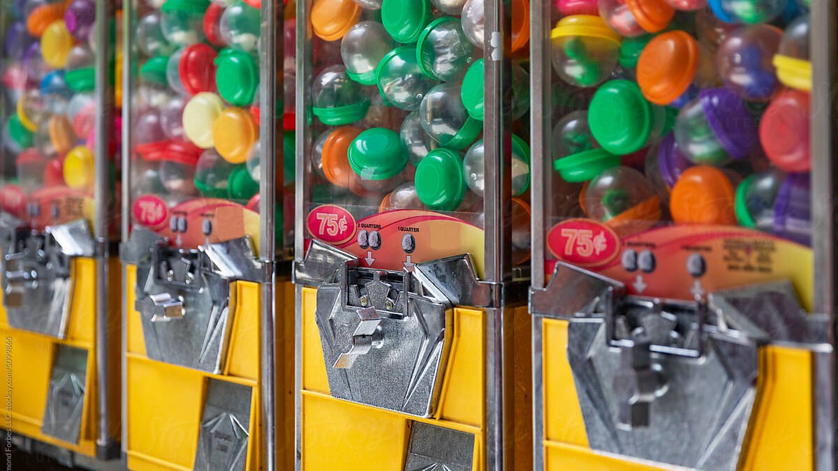 early gum vending machine