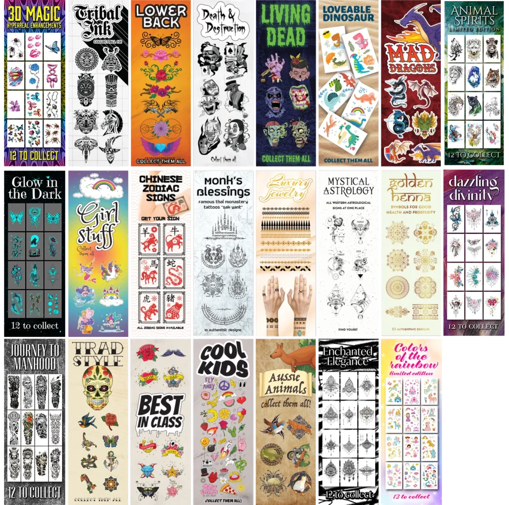 Tattoo Vending Machines With Many Designs