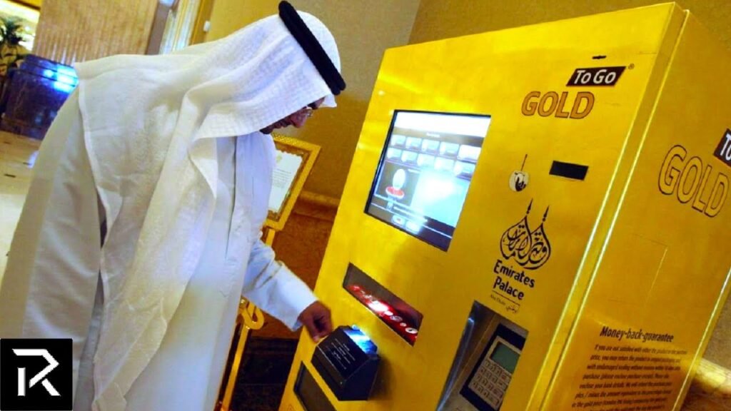 A luxury vending machine in Dubai offering high-end watches and jewelry for a quick, convenient shopping experience