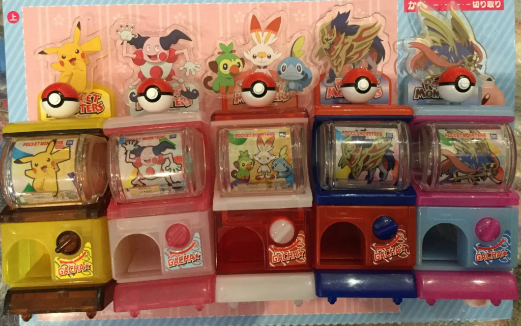 Pokemon Gacha machines in Pokemon Store