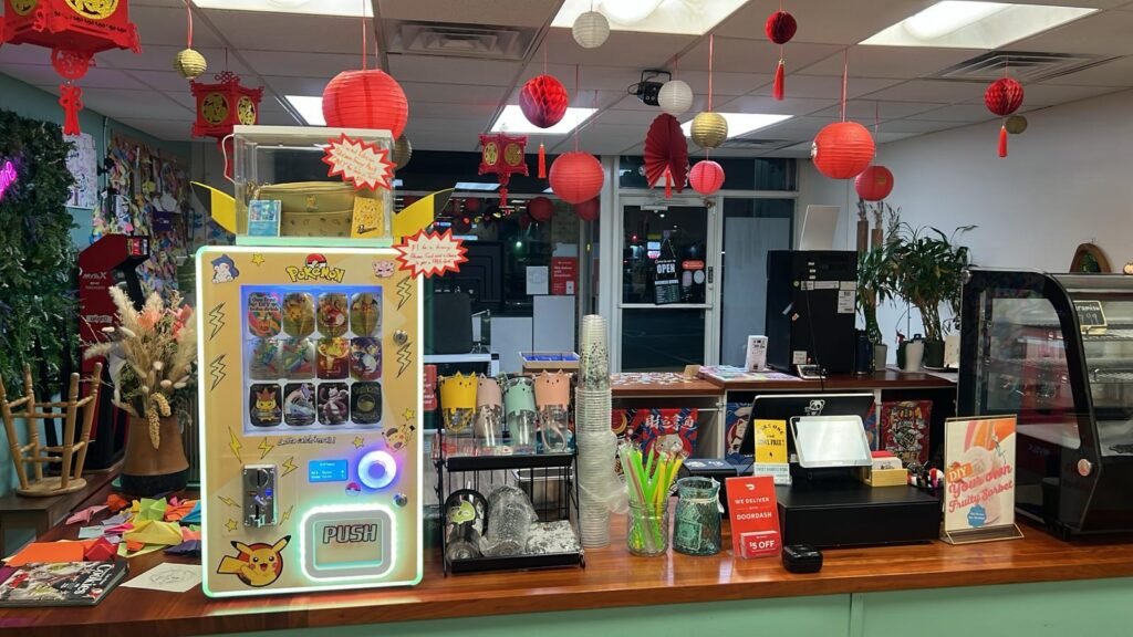 POKEMON CARD VENDING MACHINE IS TEA SHOP IN USA