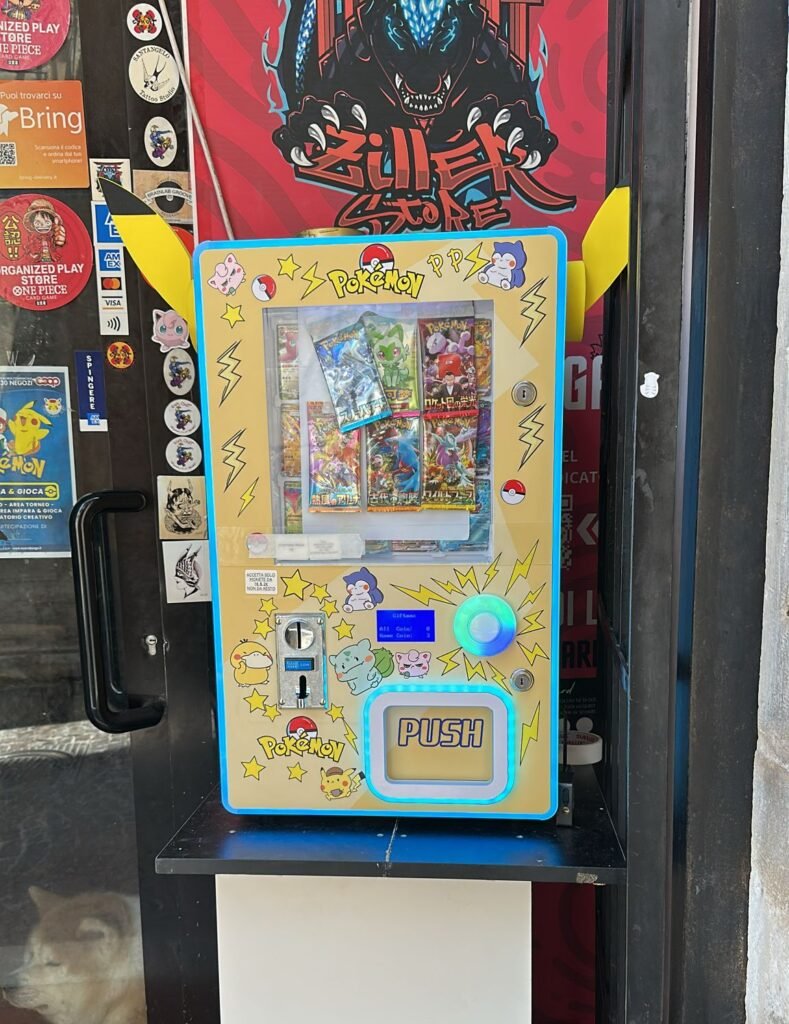 Pokémon vending machine in store