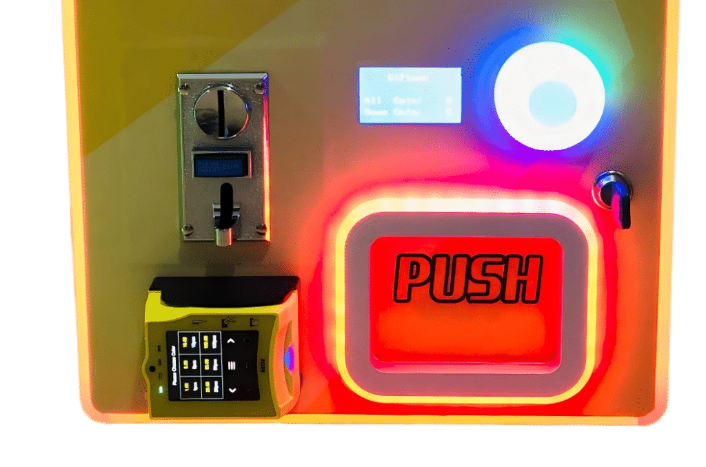 Pokémon vending machine with coin slot